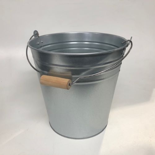 BUCKET, Aluminium w Handle 28cmH